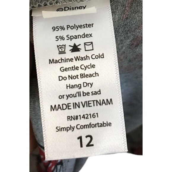 LuLaRoe Dress Girl's Size 12 Minnie Mouse Gray Cap Sleeve NEW - Picture 6 of 8